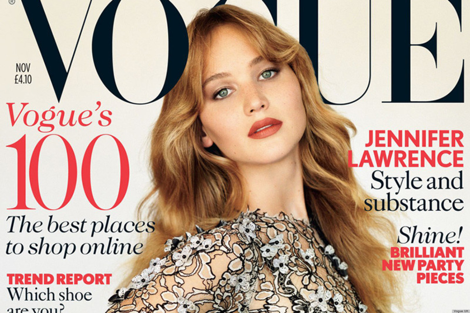 Jennifer Lawrence Stuns On Vogue UK November Cover (PHOTO) | HuffPost