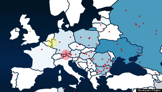 map of global cyberattacks