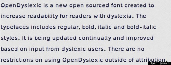 open dyslexic font