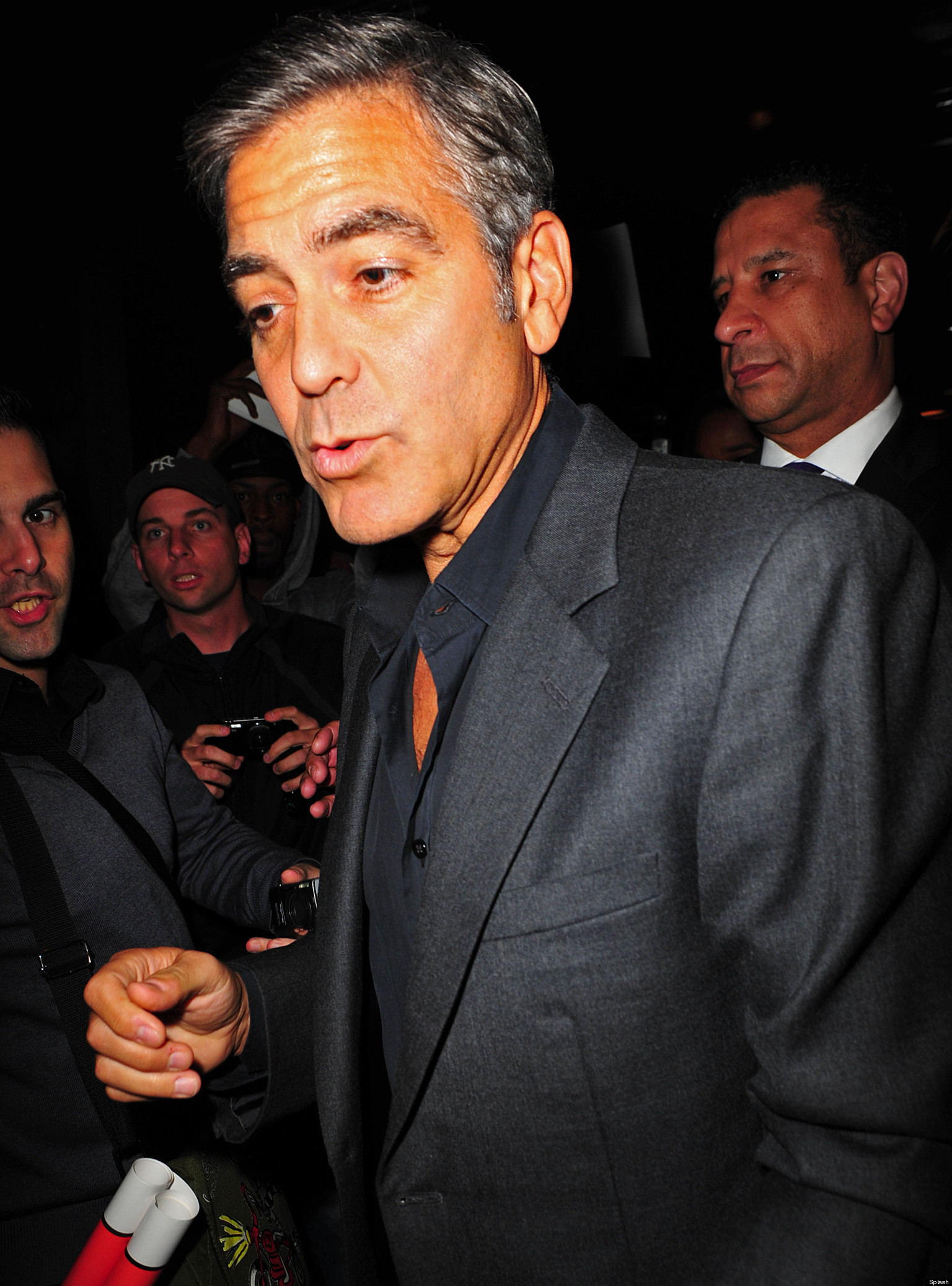 George Clooney Looks Like He's Been At the Fake Tan As He Leaves His ...