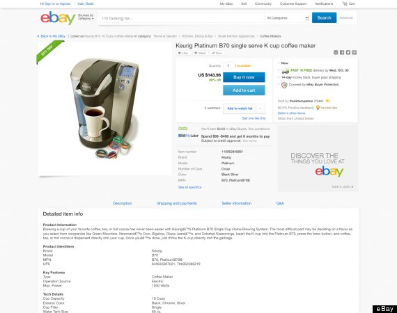 ebay product page
