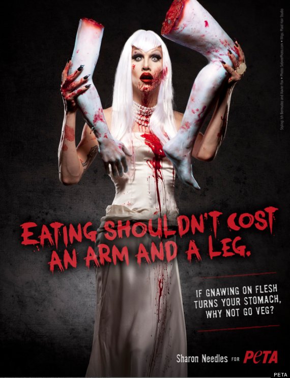 sharon needles halloween flesh eating peta ad phot