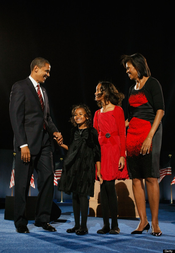 malia and sasha obama 2008 election