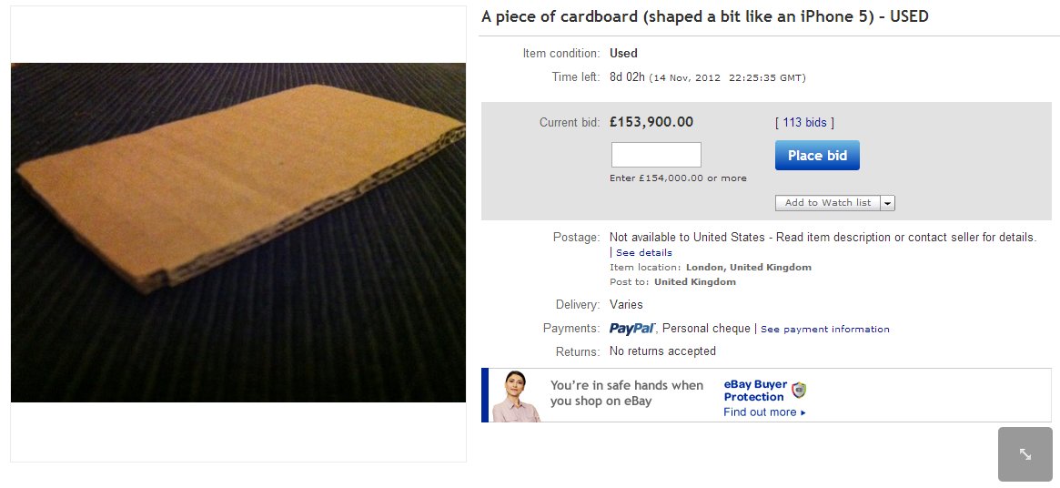 piece of cardboard ebay