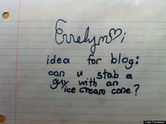 cute kid note of the day idea for blog