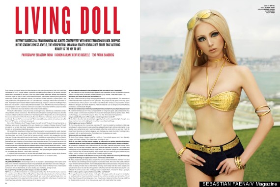 valeria lukyanova living barbie photos v magazine