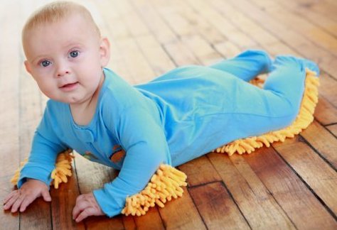 baby floor mop suit