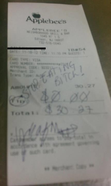 applebees receipt