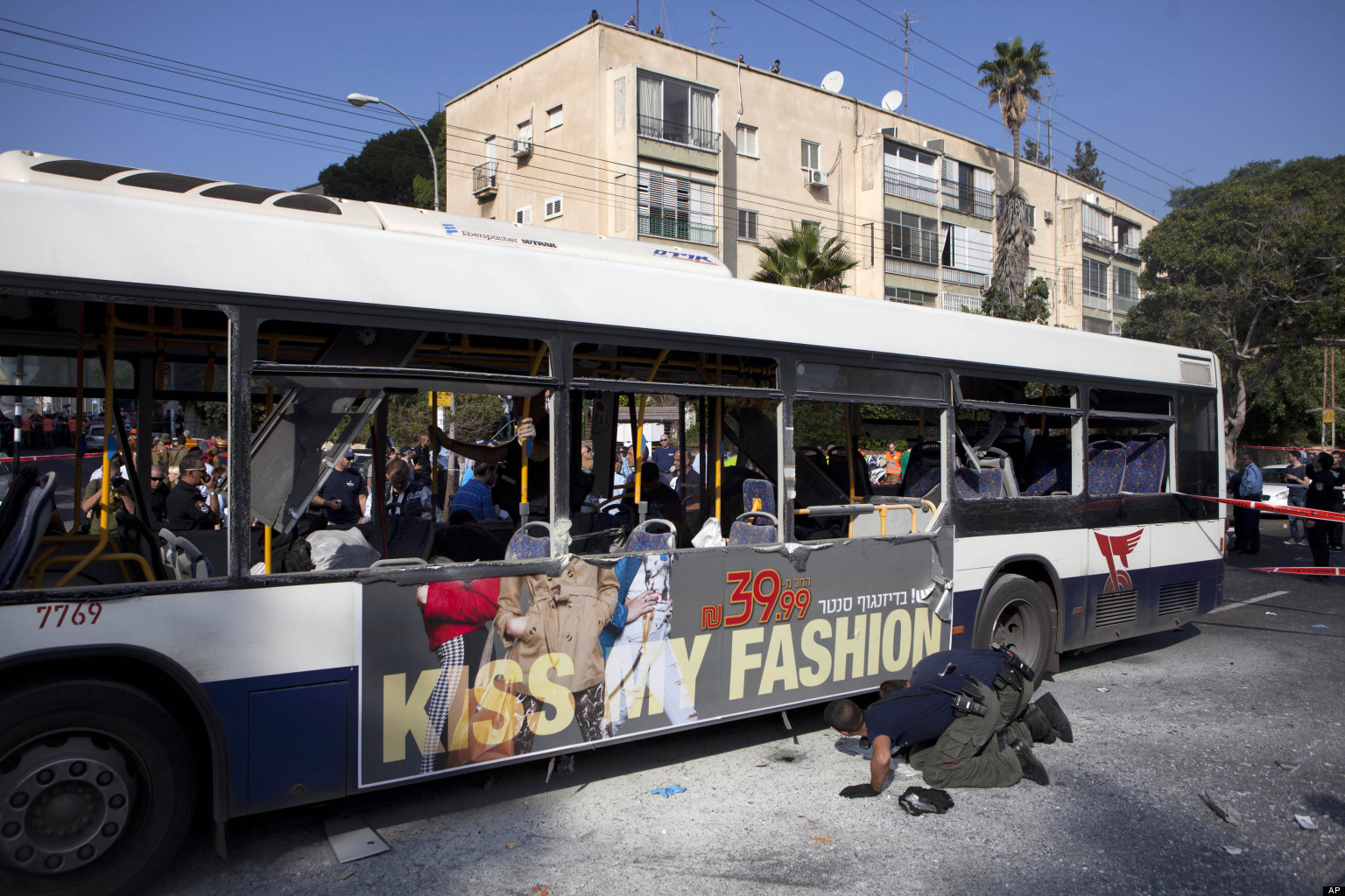 Map Tel Aviv Bus Bombing