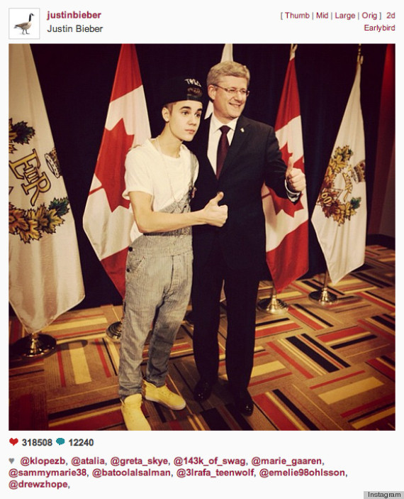 justin bieber prime minister