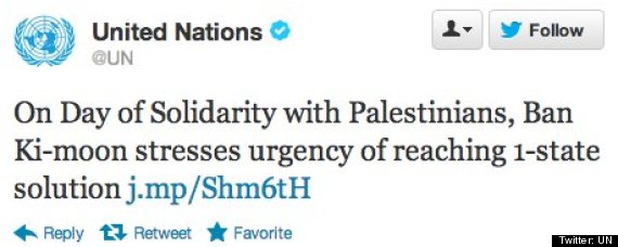 un tweet israel palestine