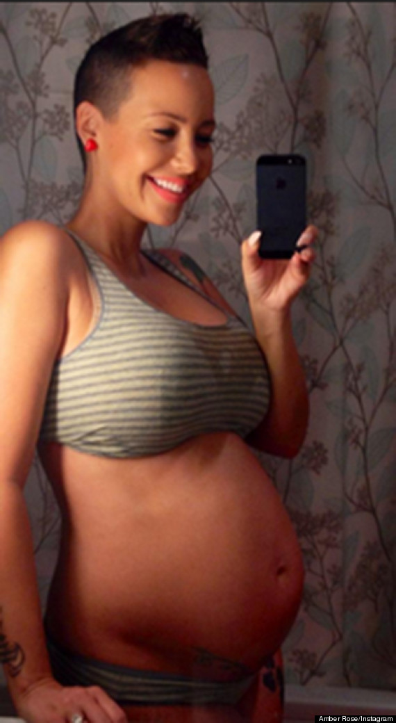 amber rose nude baby bump