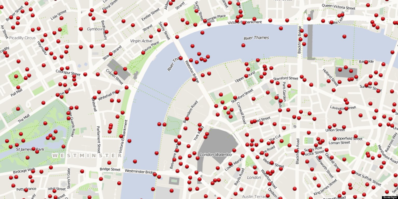 Bomb Sight Map Of The Blitz Unveils Scale Of London's Darkest Hours ...