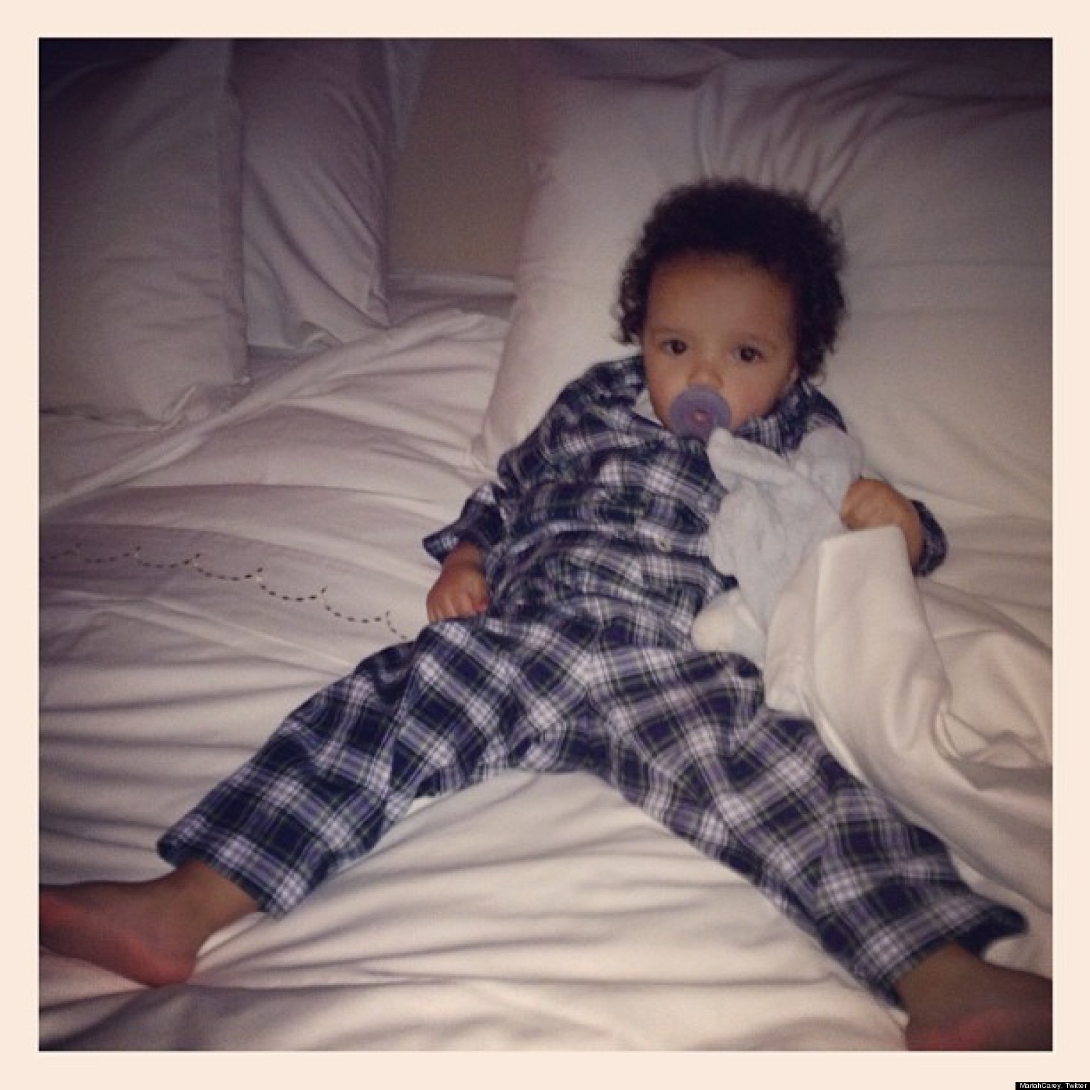 Moroccan Cannon Photos: Mariah Carey's Son Is Too Cute In Plaid PJs ...