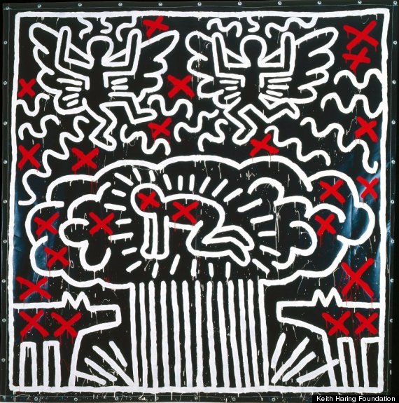 keith haring political line paris