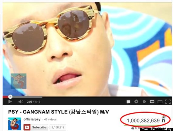 gangnam style 1 billion