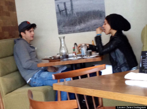 mila kunis ashton kutcher brunch