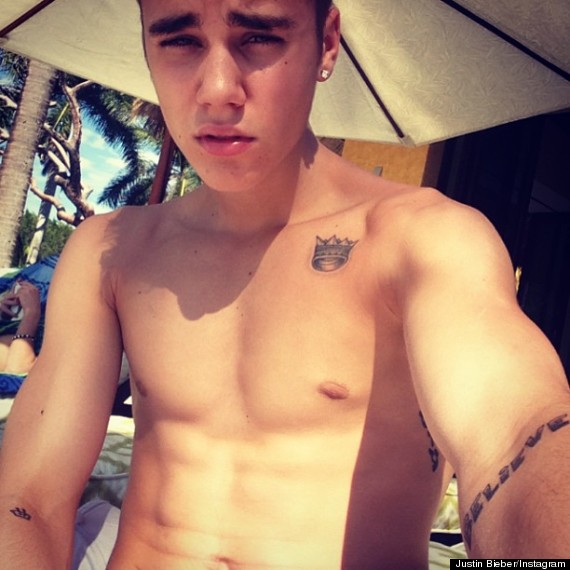 justin bieber abs