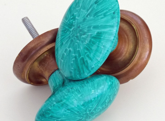 faux malachite knobs