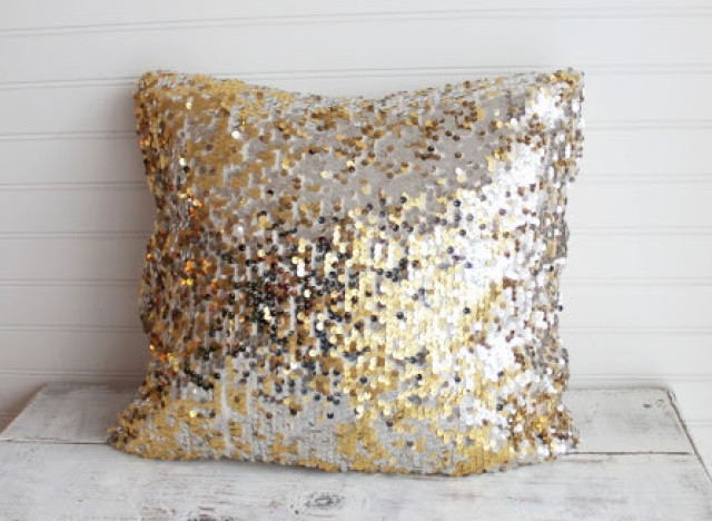 sequin throw pillow