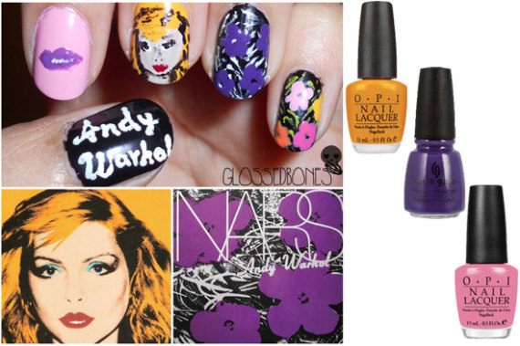 andy warhol nars diy nail art collage