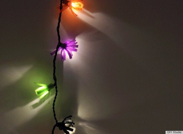 crepe paper fringe string light