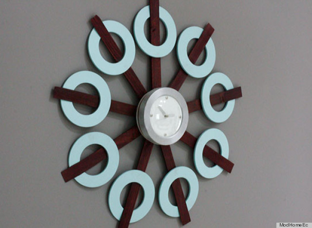 retro inspired clock diy