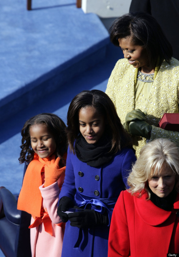 malia and sasha obama inauguration 2009