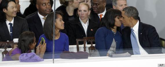 obamas inauguration kiss