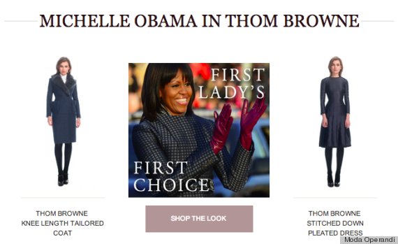 michelle obama thom browne coat