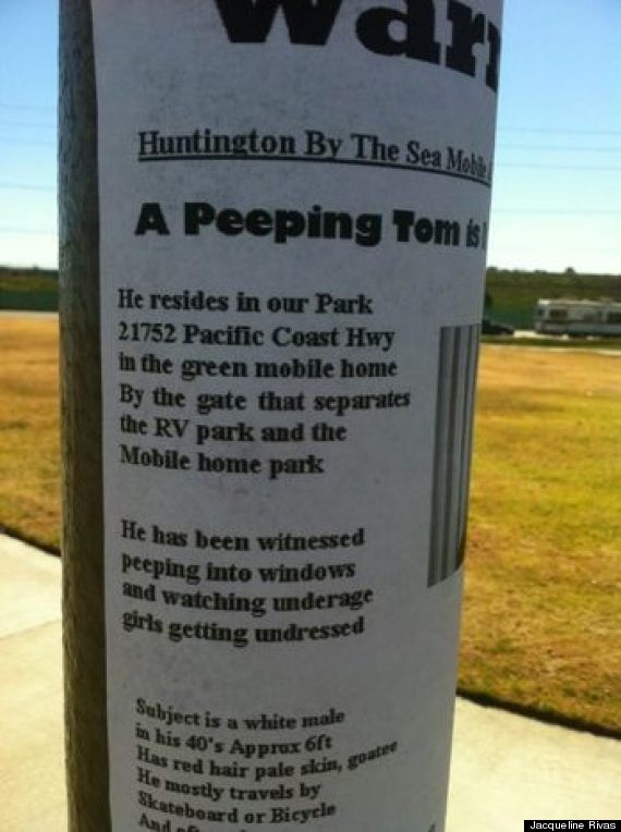 peepingtominhuntingtonbeachsign