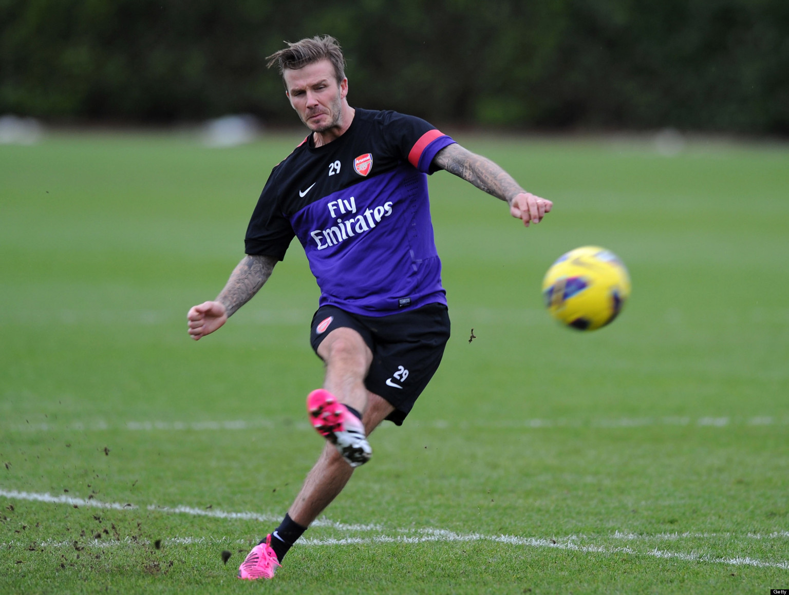 David Beckham Trains With Arsenal (PICTURES) | HuffPost UK