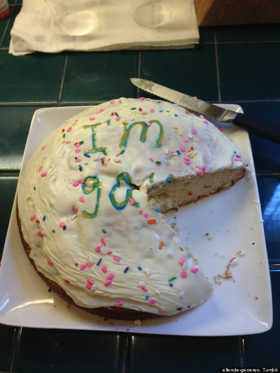 coming out gay cake