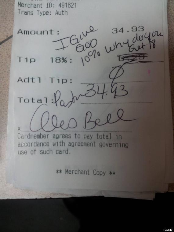 i give god 10 percent tip