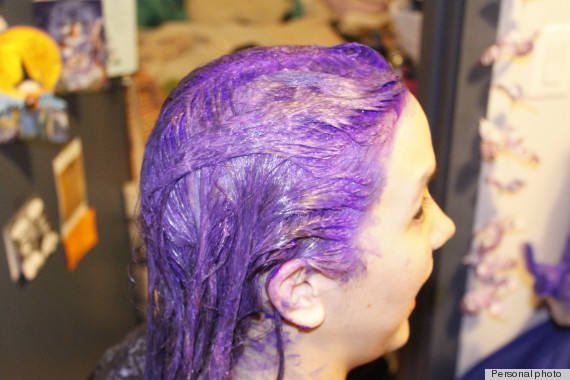 DIY Bleaching Over Blue Hair - wide 3