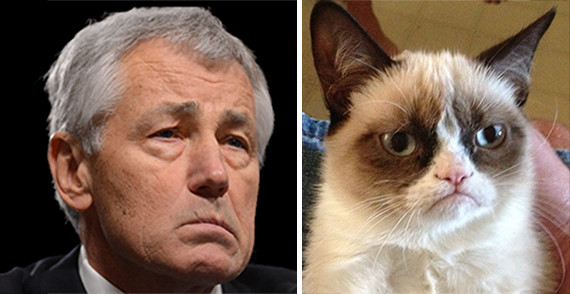 chuck hagel grumpy cat