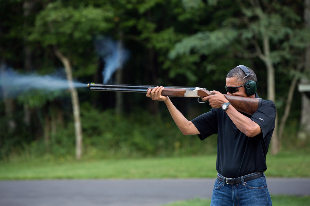 obama skeet shooting
