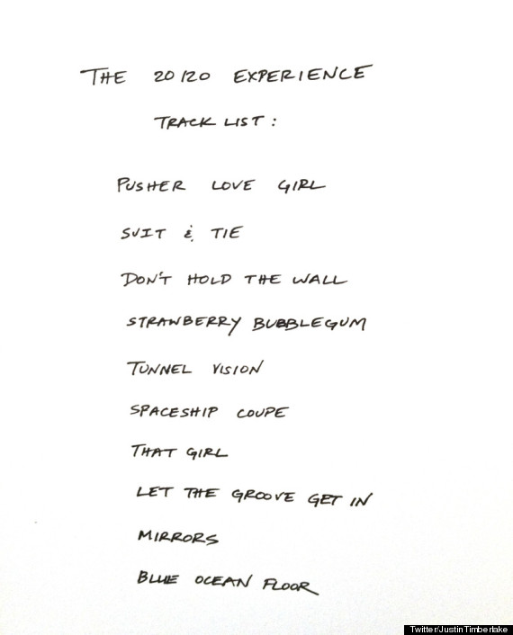 20 20 experience tracklist