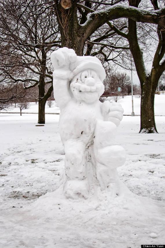 super mario snowman photo