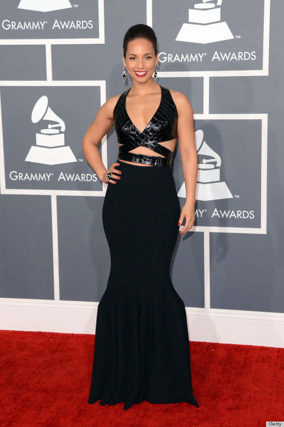 alicia keys grammys dress 2013