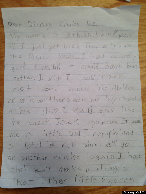 ethan letter to disney