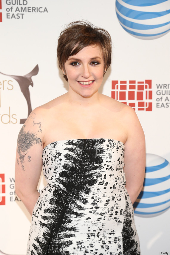 lena dunham writers guild awards dress