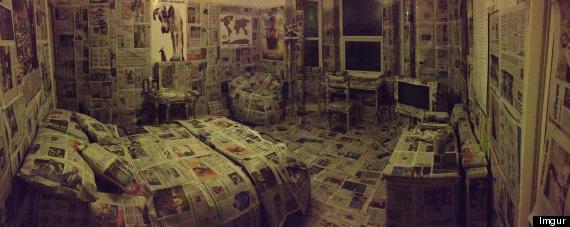 newspaper room prank