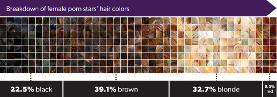 average porn star hair color